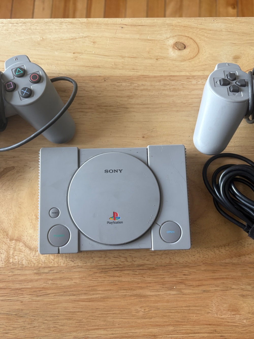 Sony PlayStation Classic Console with Gray Wired Controllers 20-preloaded games